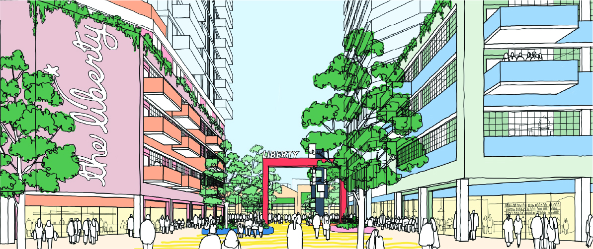 Illustrative view from Western Road